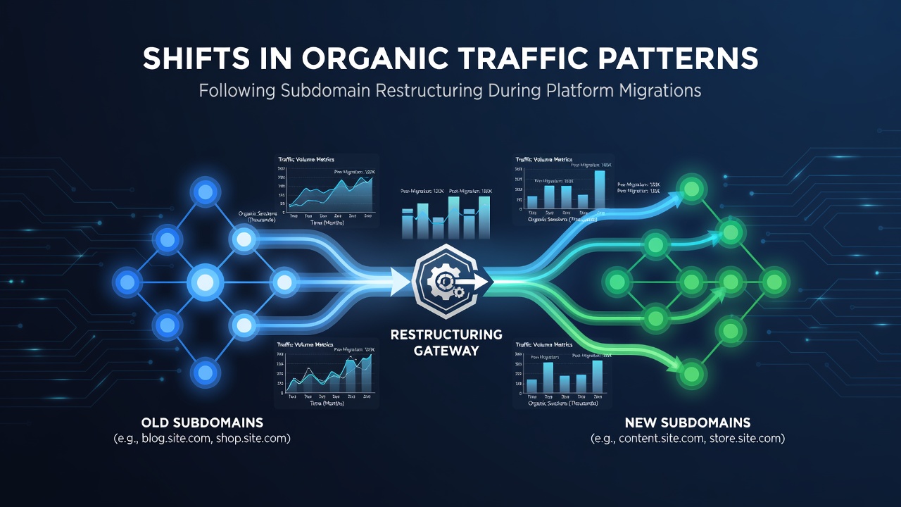Shifts in organic traffic patterns following subdomain restructuring during platform migrations